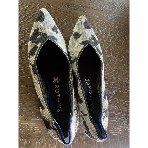 Rothy's The Point Ash Grey Camo Print Flats RARE RETIRED Size 10.5 - Picture 9 of 16